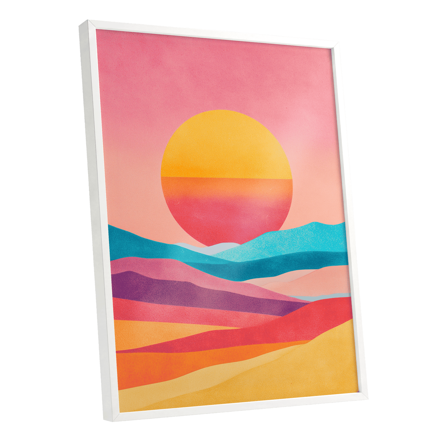 Solar Drift – white framed poster option