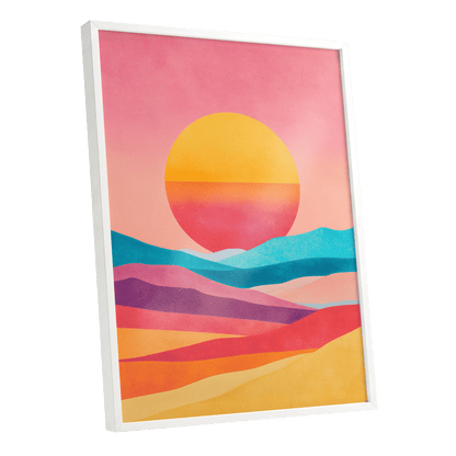Solar Drift – white framed poster option