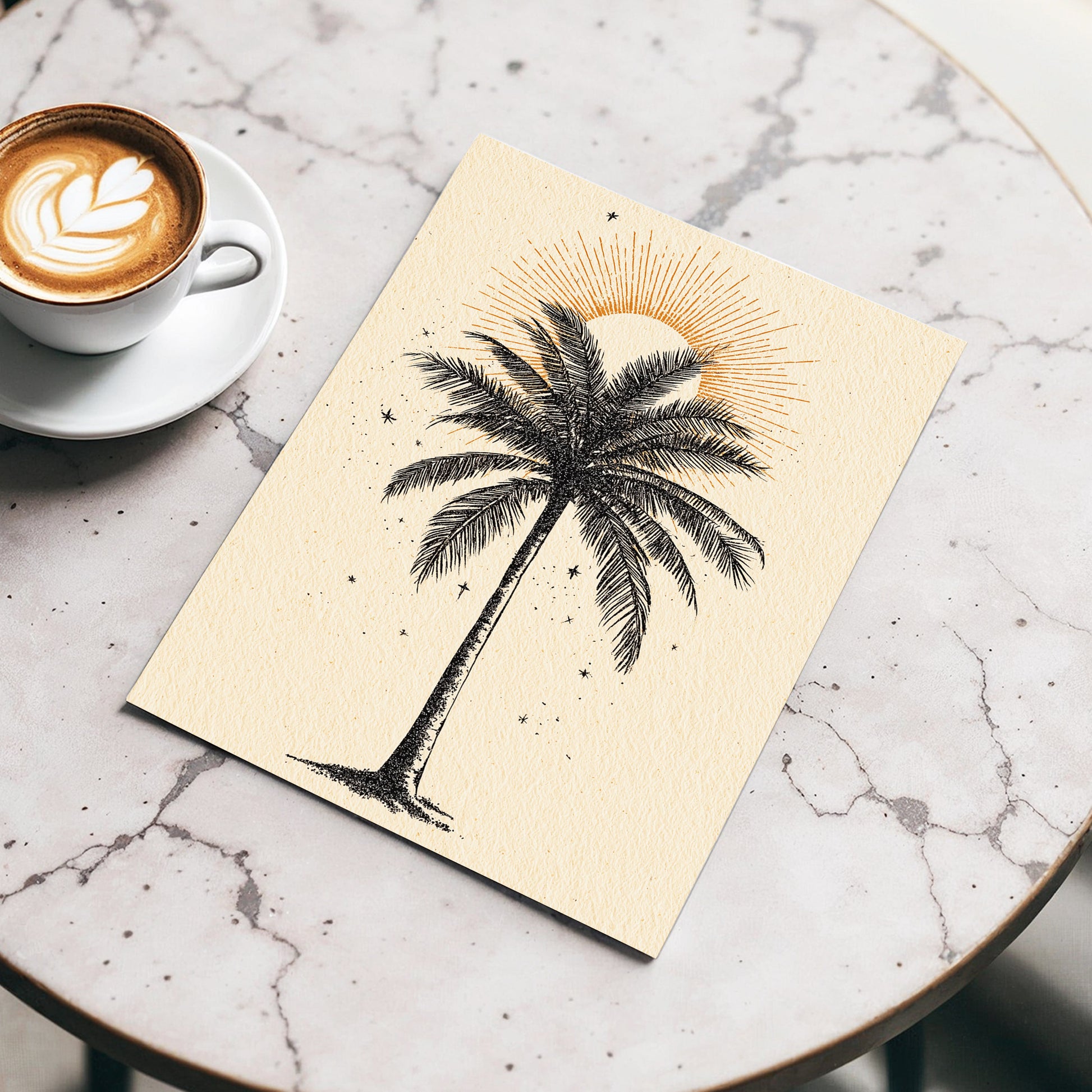 Solar Palm Reverie – wall art displayed in a styled interior, gallery view 3