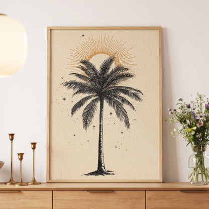 Solar Palm Reverie – wall art displayed in a styled interior, gallery view 5