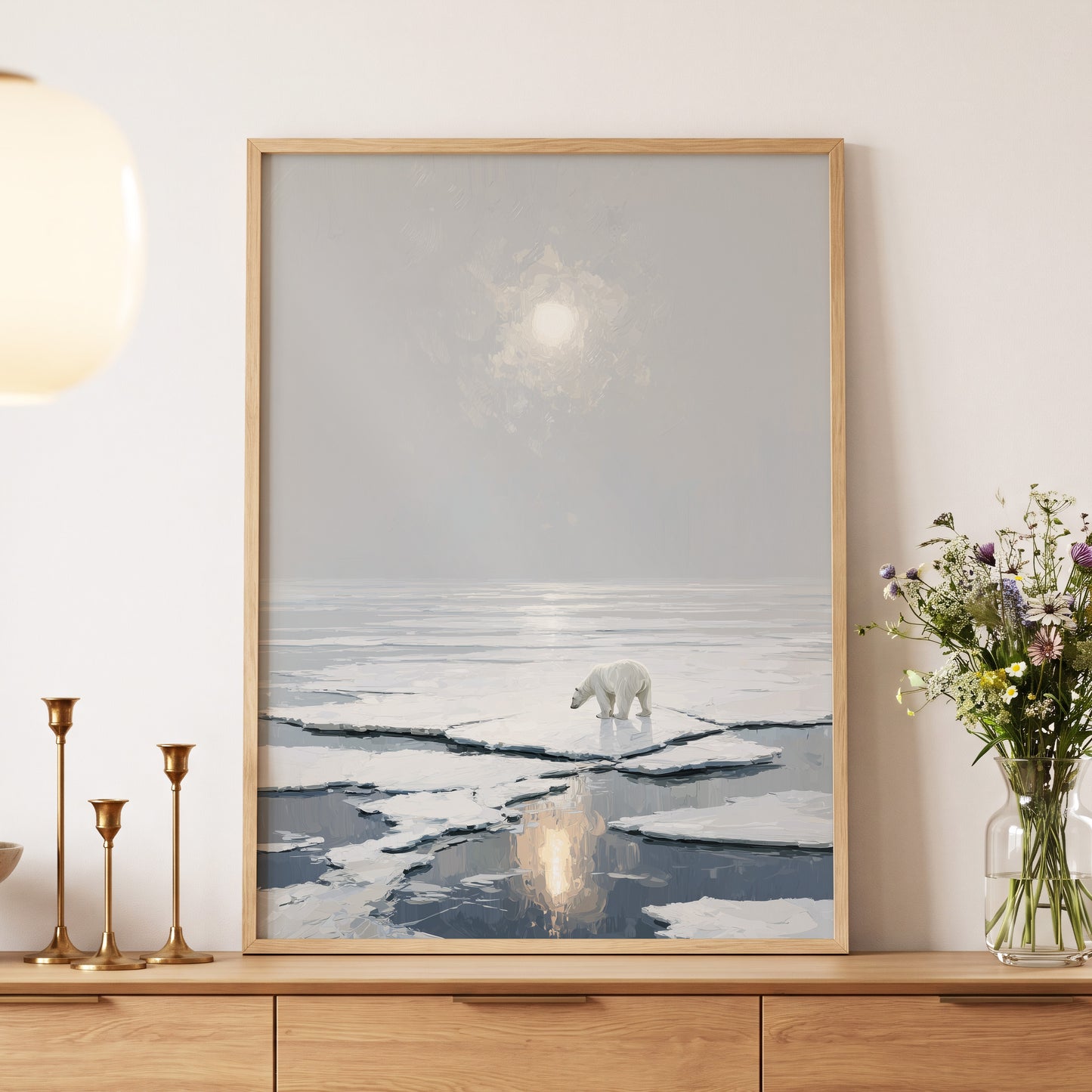 Solitary Arctic Light – wall art displayed in a styled interior, gallery view 5