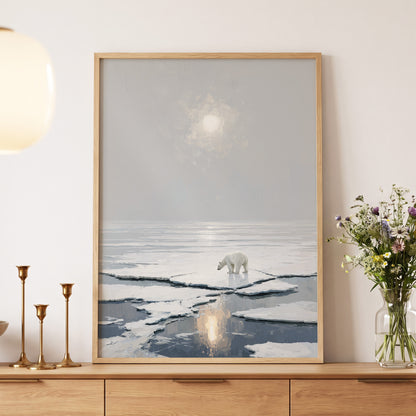 Solitary Arctic Light – wall art displayed in a styled interior, gallery view 5