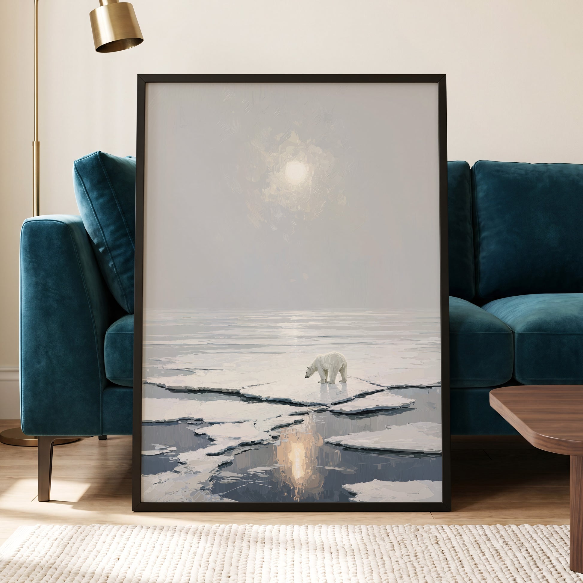 Solitary Arctic Light – wall art displayed in a styled interior, gallery view 6