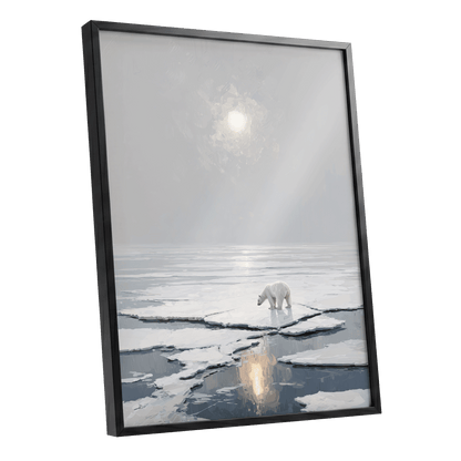 Solitary Arctic Light – black framed poster option