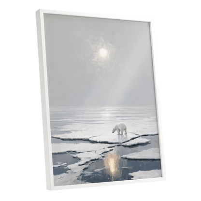 Solitary Arctic Light – white framed poster option