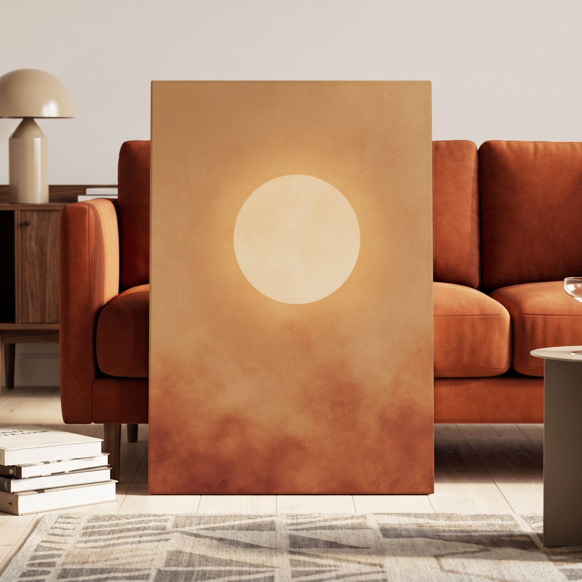 Solstice Halo – canvas wall art in a styled interior, gallery view 1