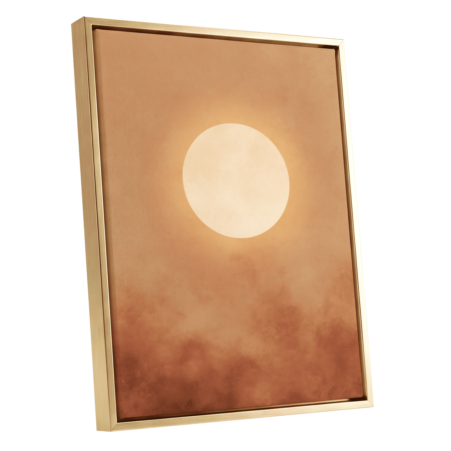 Solstice Halo – gold framed canvas option