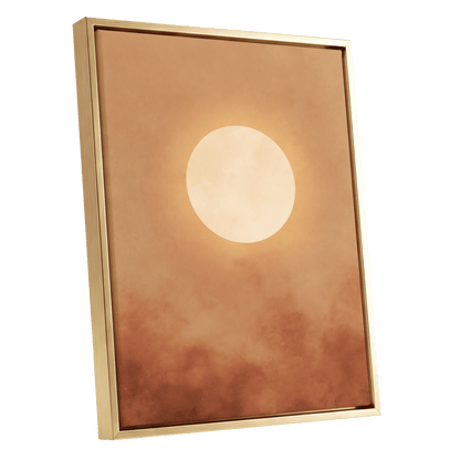 Solstice Halo – gold framed canvas option