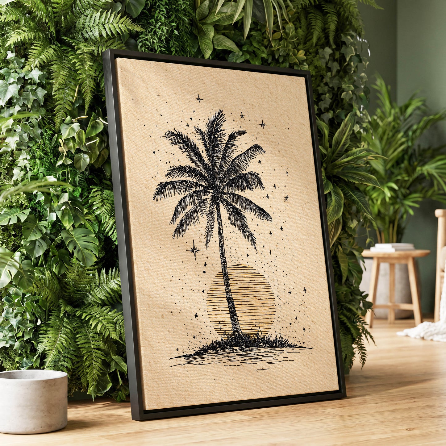 Starlit Palm – wall art displayed in a styled interior, gallery view 1