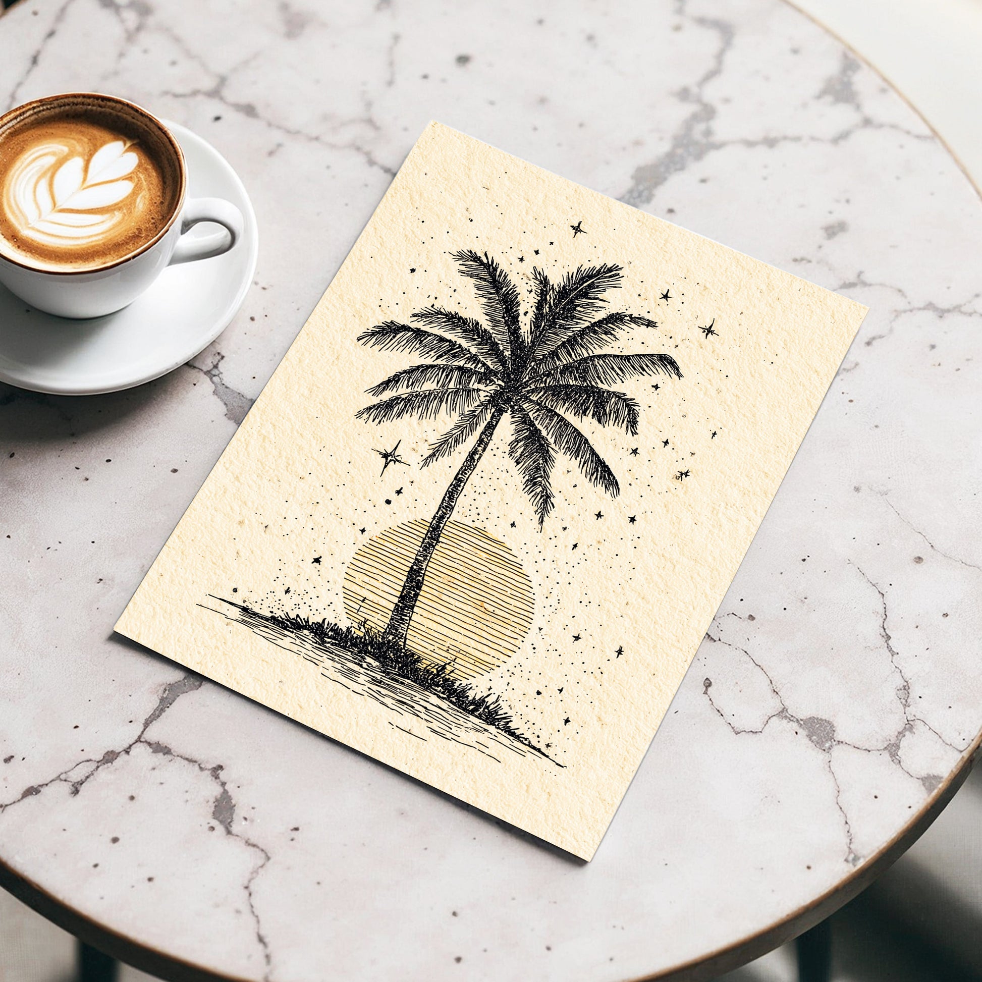 Starlit Palm – wall art displayed in a styled interior, gallery view 3