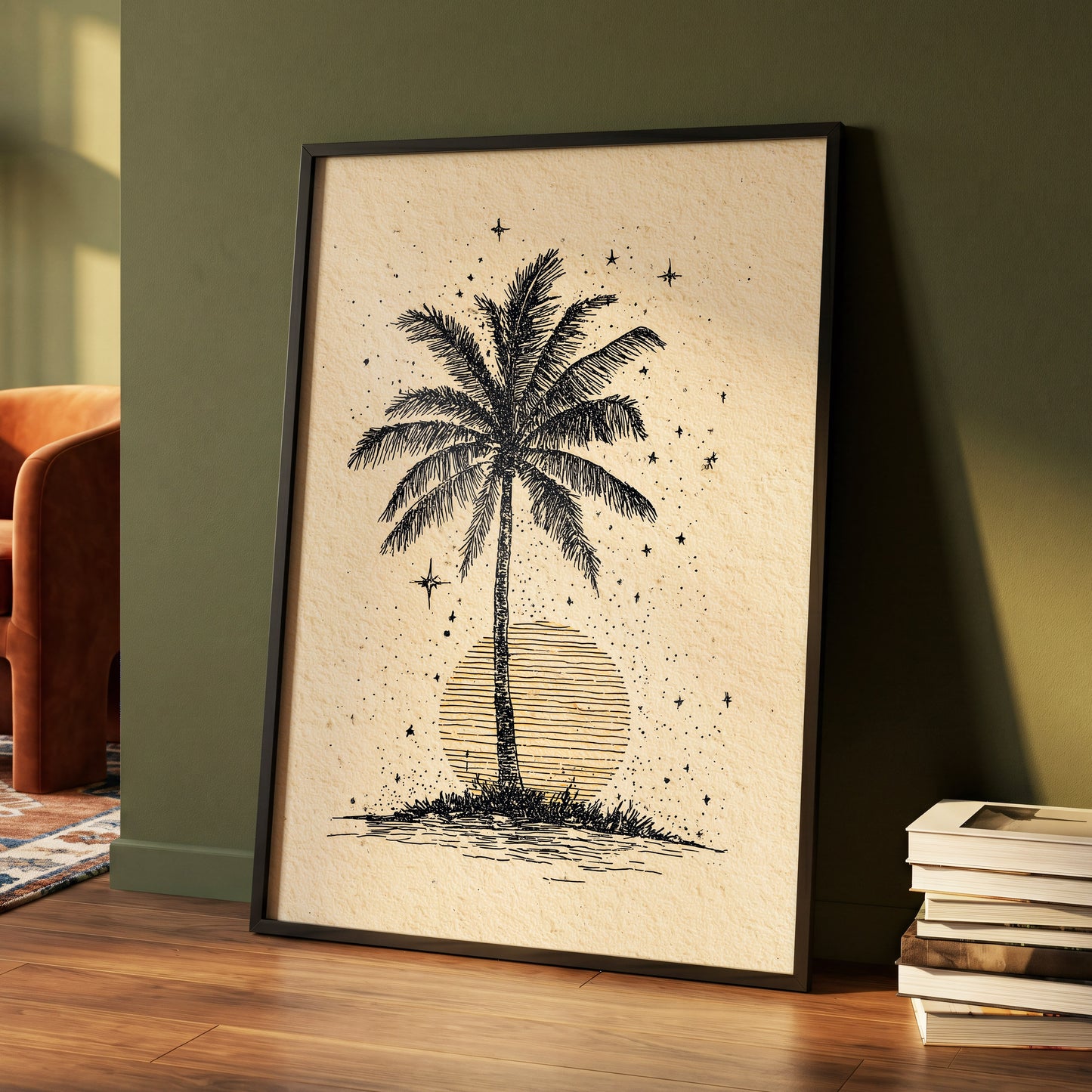 Starlit Palm – wall art displayed in a styled interior, gallery view 4