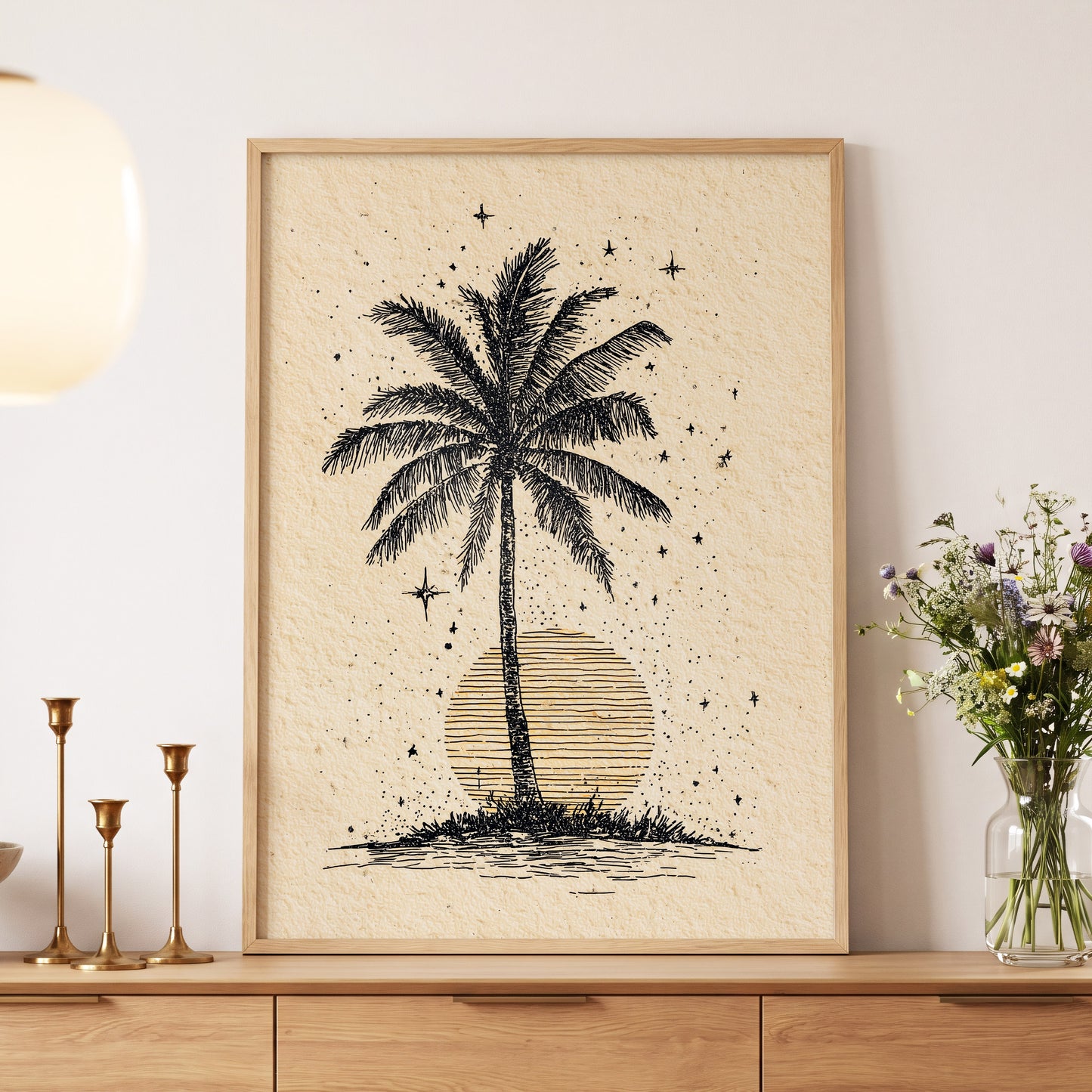 Starlit Palm – wall art displayed in a styled interior, gallery view 5