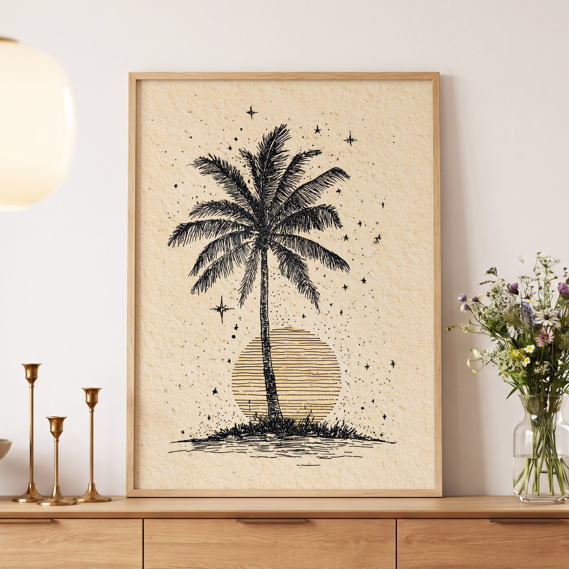 Starlit Palm – wall art displayed in a styled interior, gallery view 5