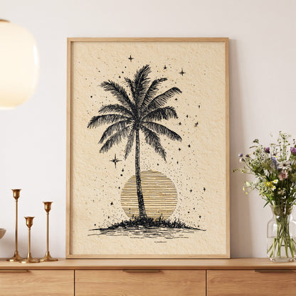Starlit Palm – wall art displayed in a styled interior, gallery view 5
