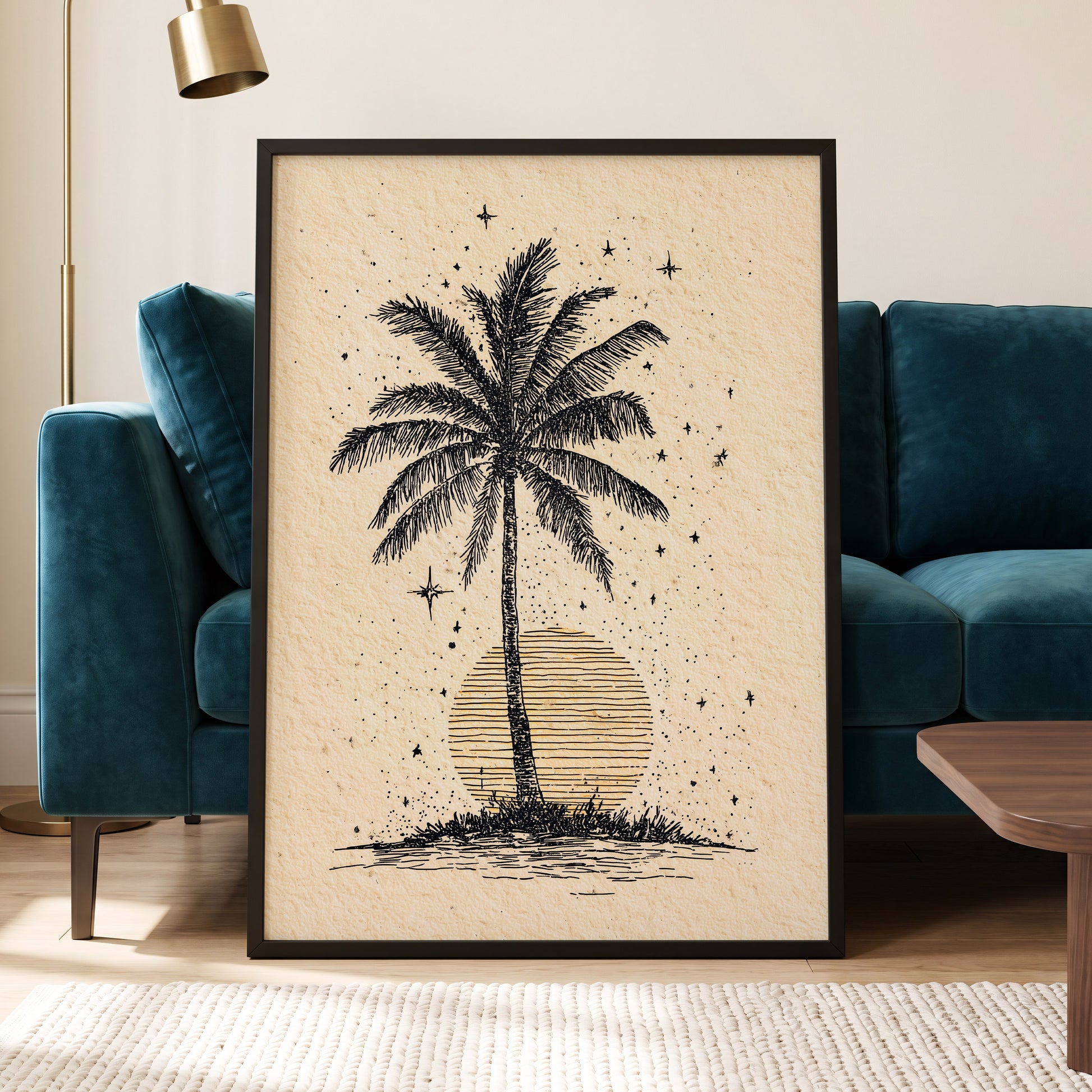 Starlit Palm – wall art displayed in a styled interior, gallery view 6