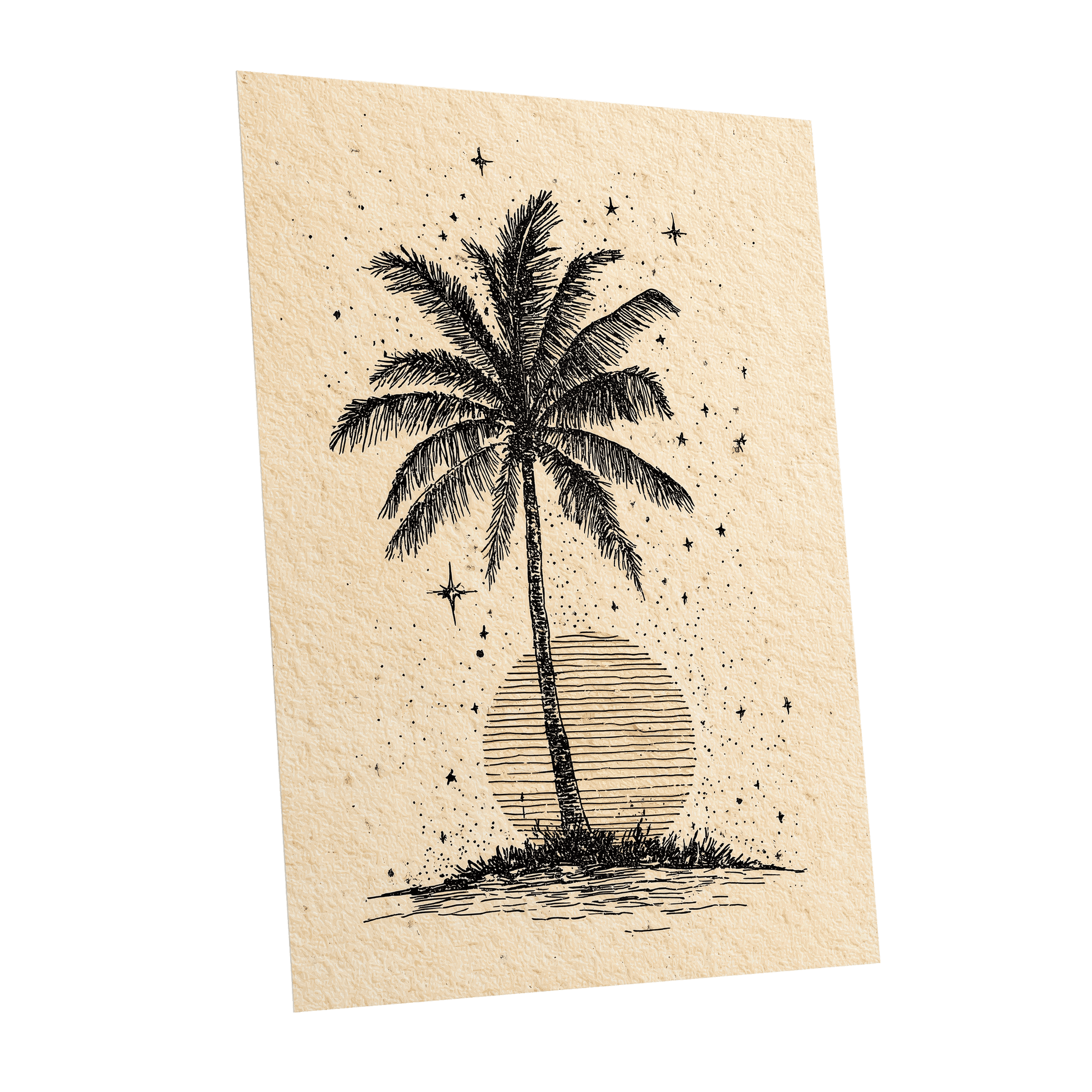 Starlit Palm – unframed poster option