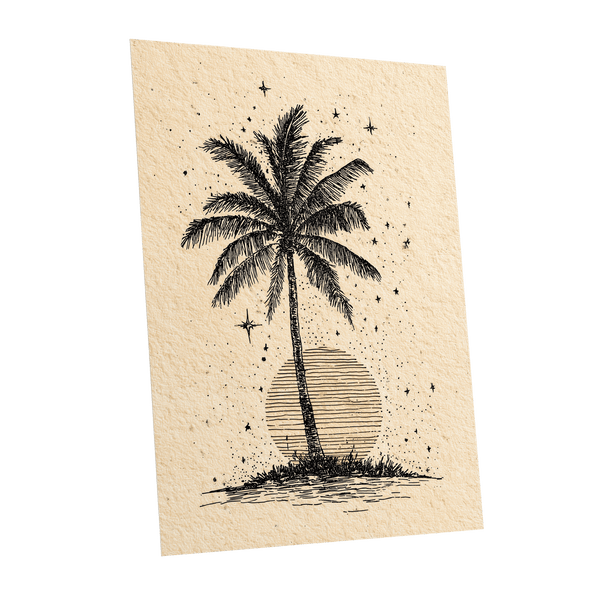 Starlit Palm – unframed poster option