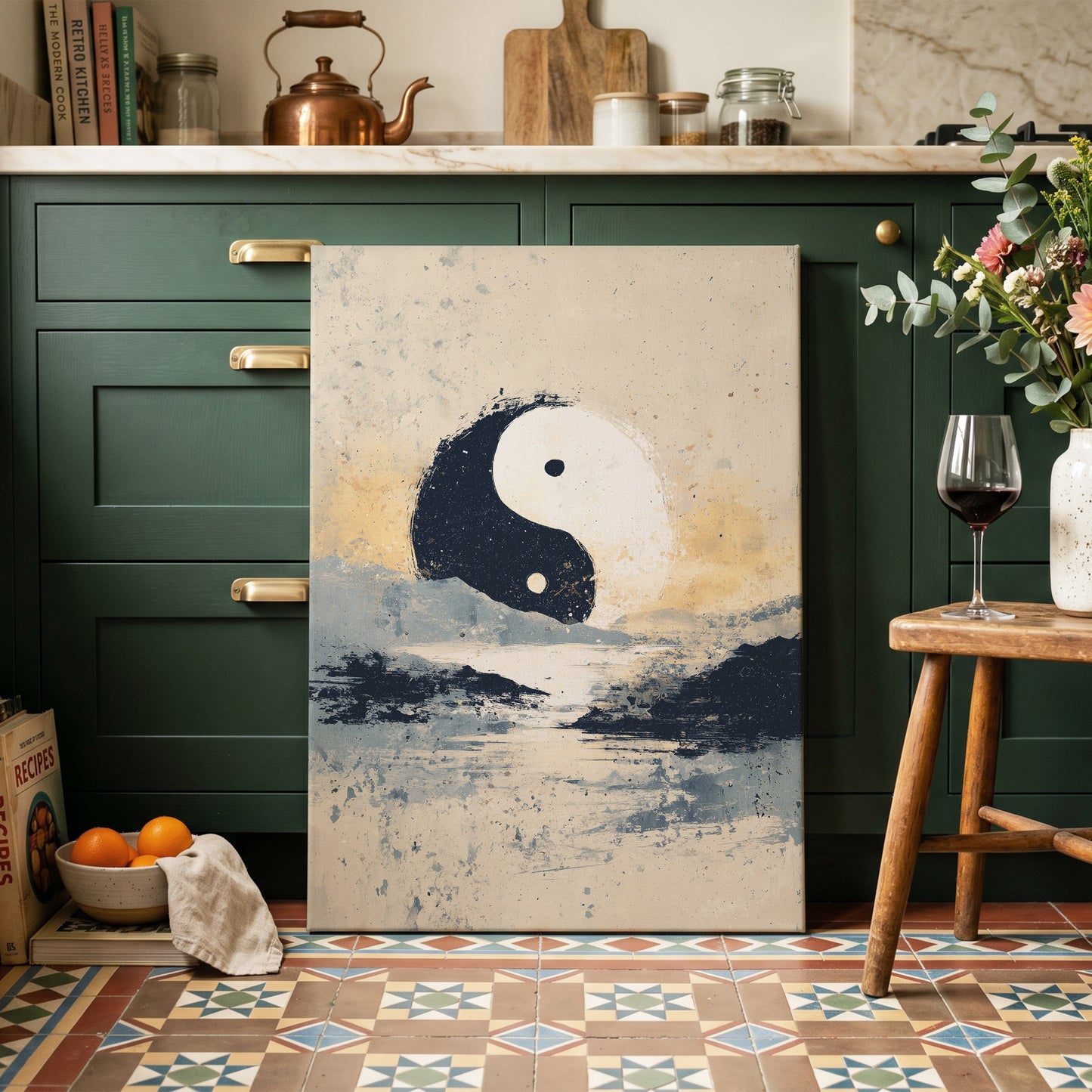 Stillness in Balance – canvas wall art in a styled interior, gallery view 1