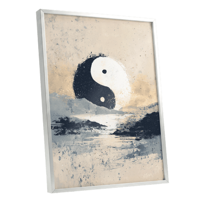Stillness in Balance – silver framed poster option