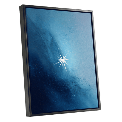 Stillpoint Star – black framed canvas option