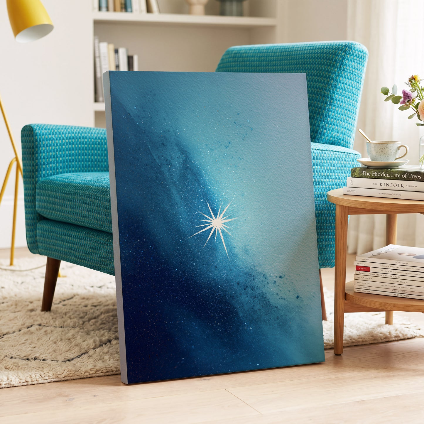 Stillpoint Star – canvas wall art in a styled interior, gallery view 1