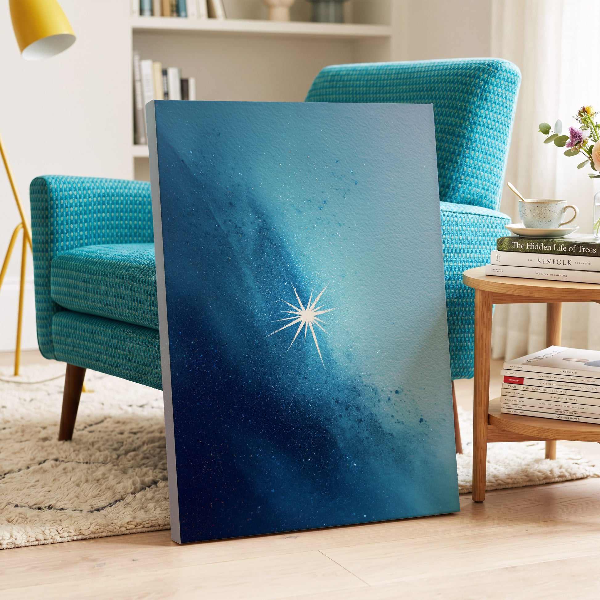 Stillpoint Star – canvas wall art in a styled interior, gallery view 1