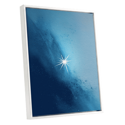Stillpoint Star – white framed canvas option