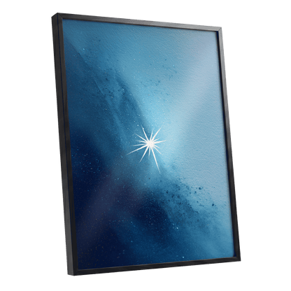 Stillpoint Star – black framed poster option