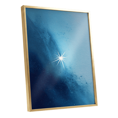 Stillpoint Star – gold framed poster option