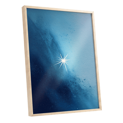 Stillpoint Star – oak framed poster option