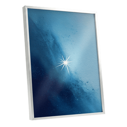 Stillpoint Star – silver framed poster option