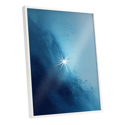 Stillpoint Star – white framed poster option