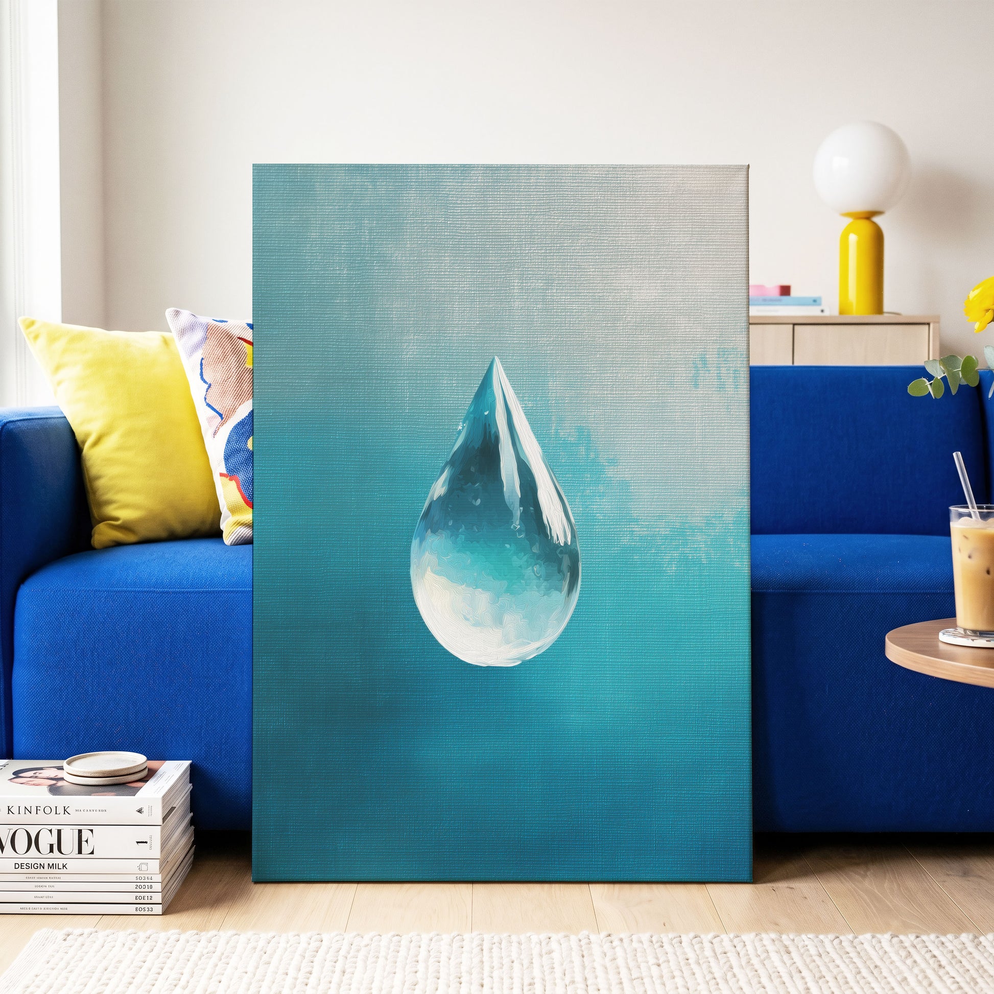 Stillwater Drop – canvas wall art in a styled interior, gallery view 2