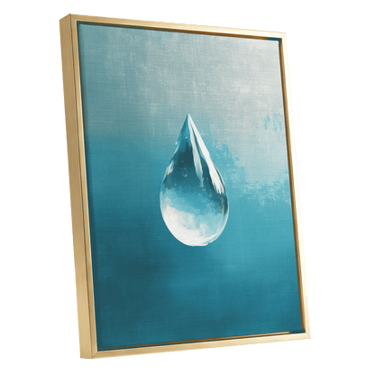 Stillwater Drop – gold framed canvas option