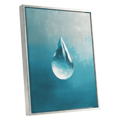 Stillwater Drop – silver framed canvas option