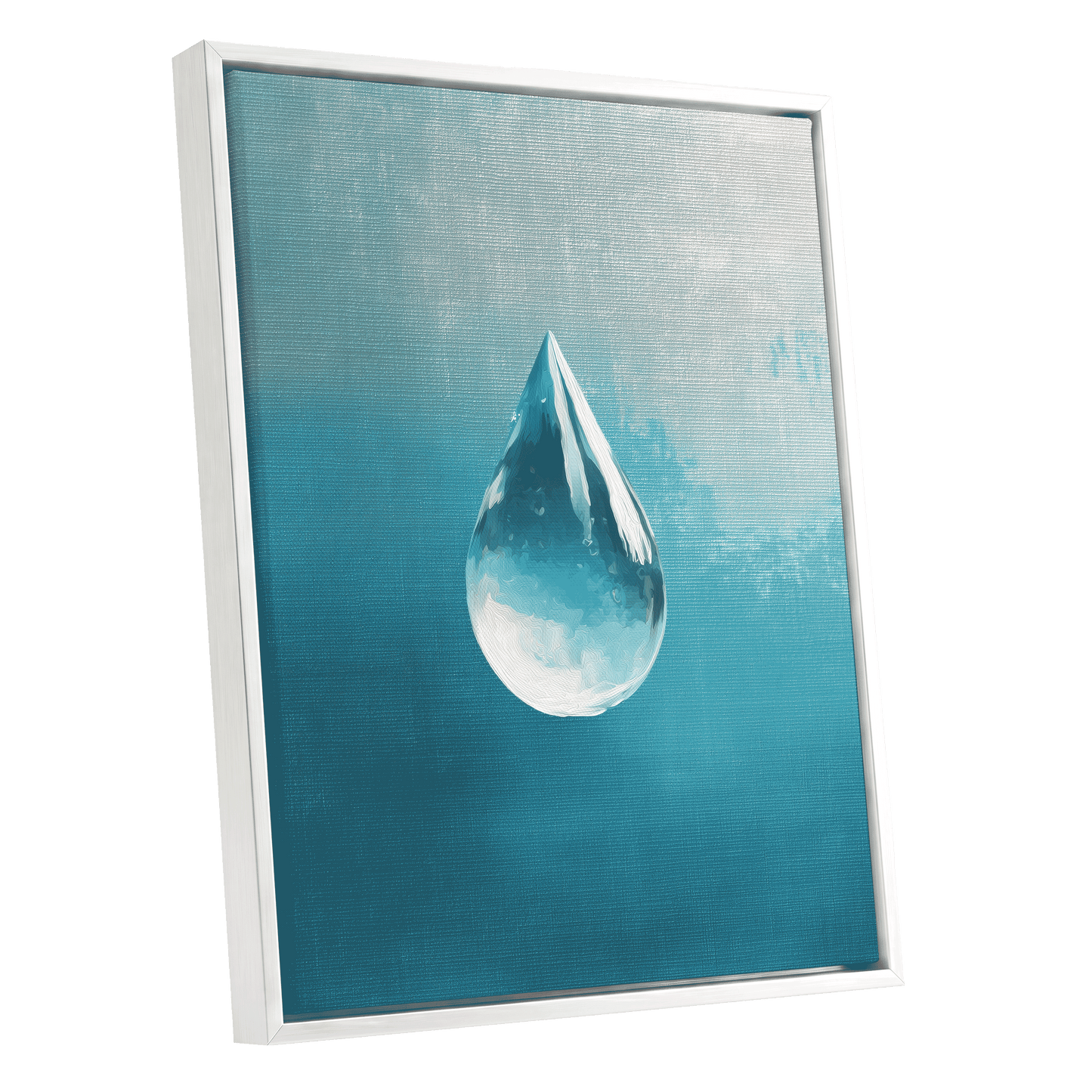 Stillwater Drop – white framed canvas option