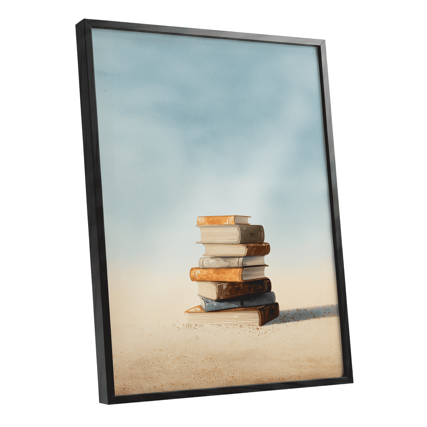 Stories in Stillness – black framed poster option