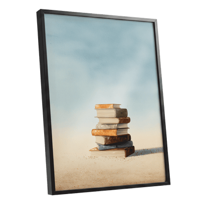 Stories in Stillness – black framed poster option