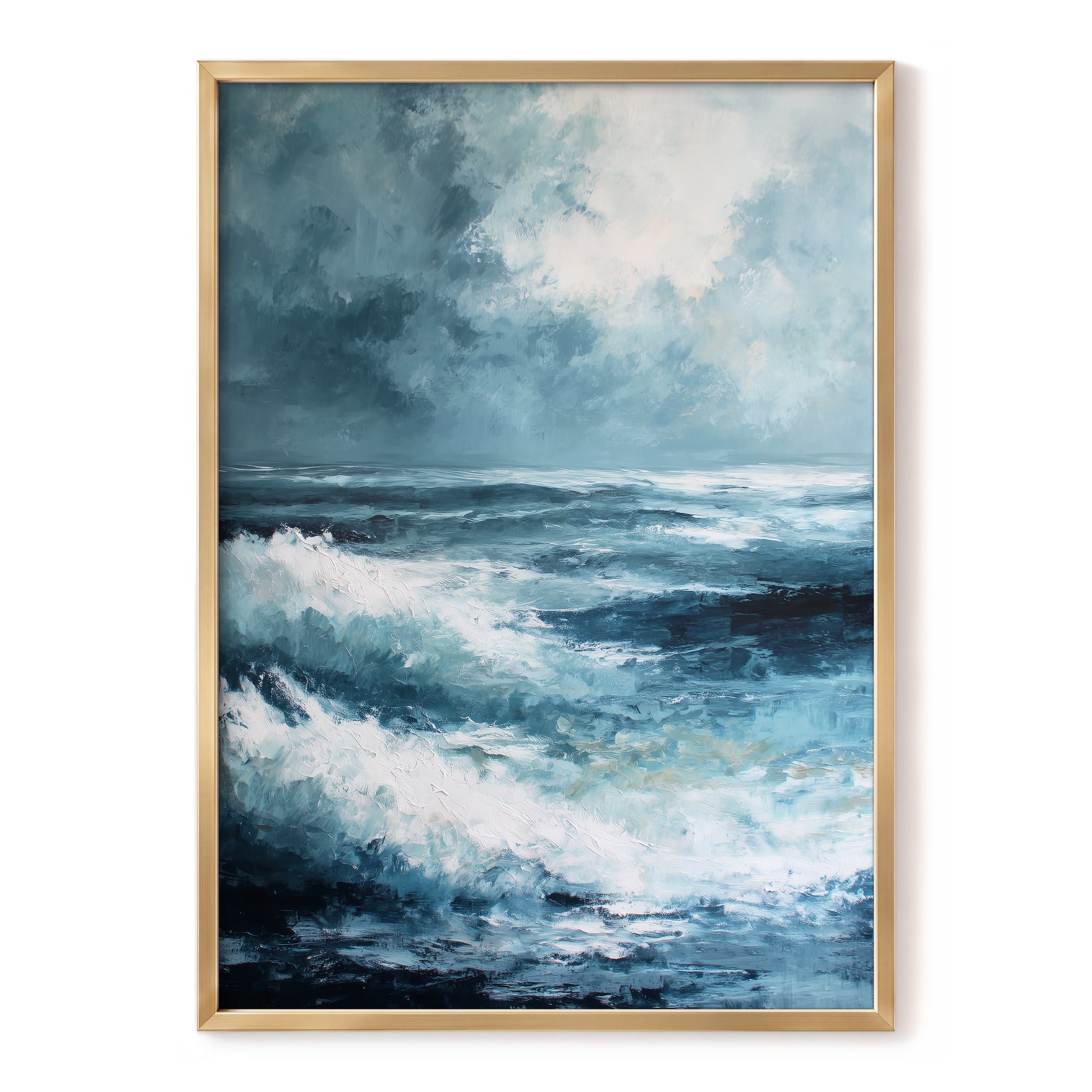 Stormlight Breakers, blue, white, gray nature wall art, front artwork view