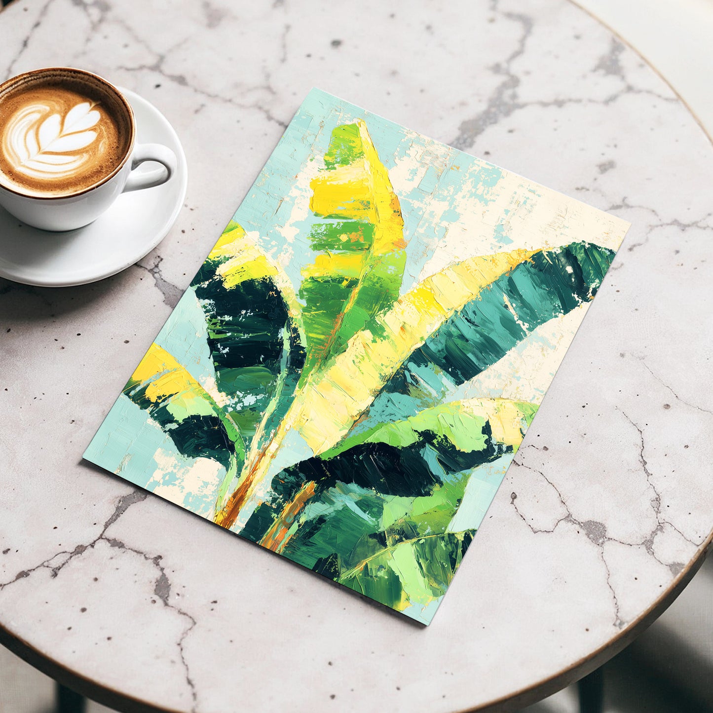 Sunlit Banana Canopy – wall art displayed in a styled interior, gallery view 3