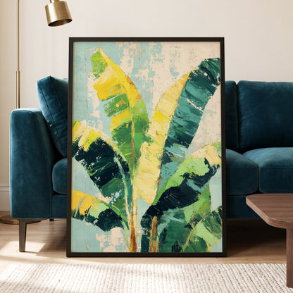 Sunlit Banana Canopy – wall art displayed in a styled interior, gallery view 6