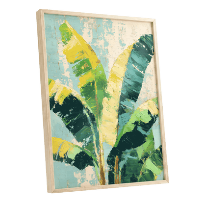 Sunlit Banana Canopy – oak framed poster option