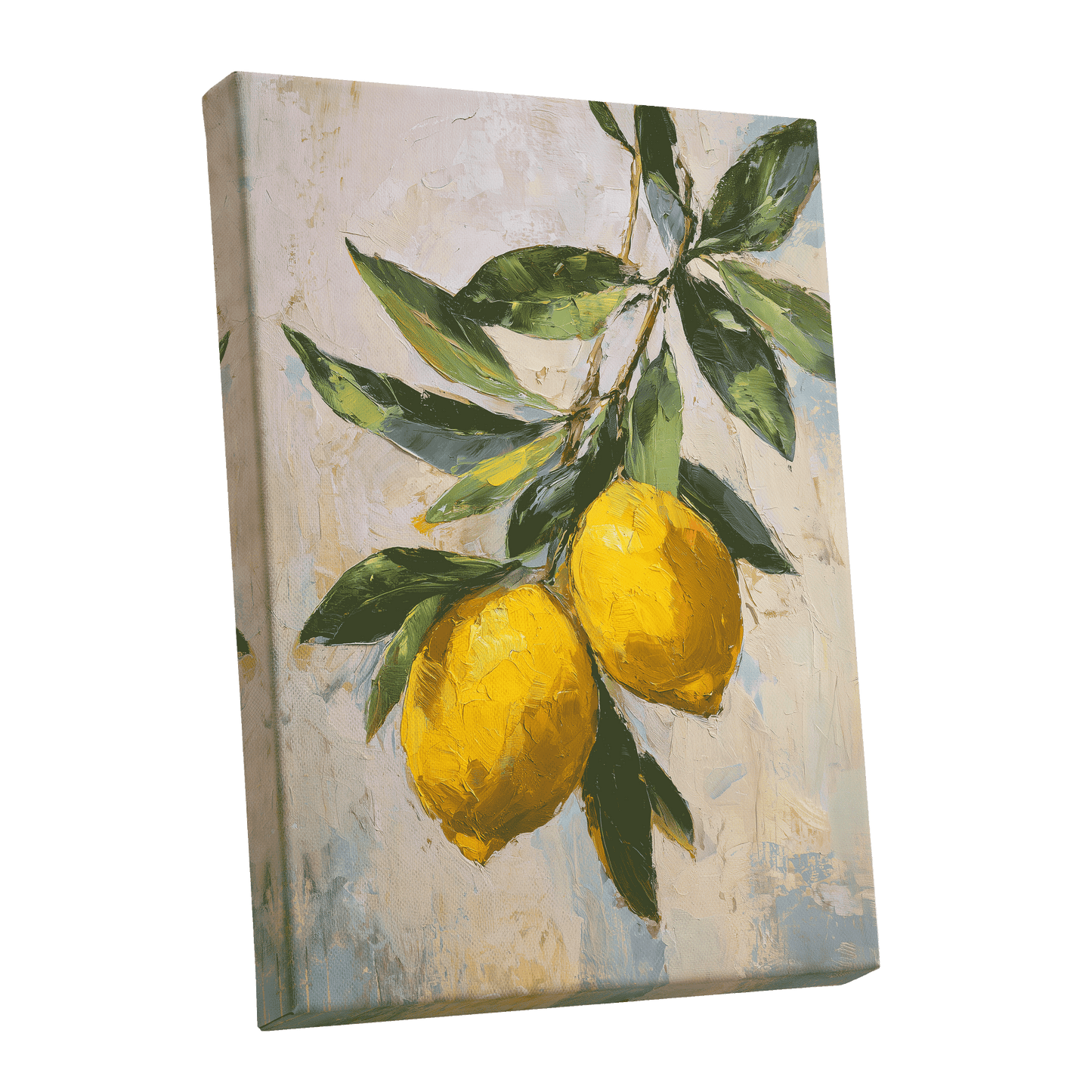 Sunlit Lemon Bough – stretched canvas option