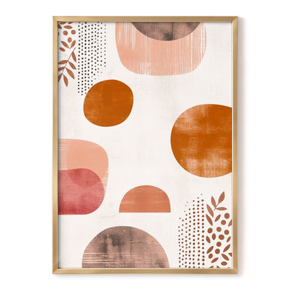 Terracotta Rhythm, beige, orange, brown nature wall art, front artwork view