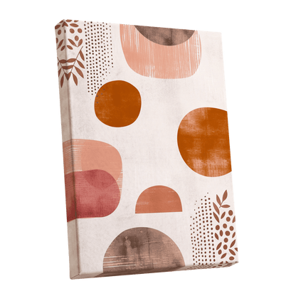 Terracotta Rhythm, beige, orange, brown nature wall art shown as a stretched canvas wall art