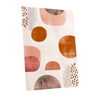 Terracotta Rhythm, beige, orange, brown nature wall art shown as a unframed poster wall art print