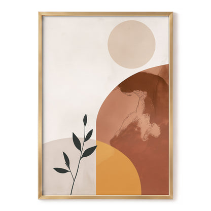 Terracotta Stillness, beige, brown, orange nature wall art, front artwork view