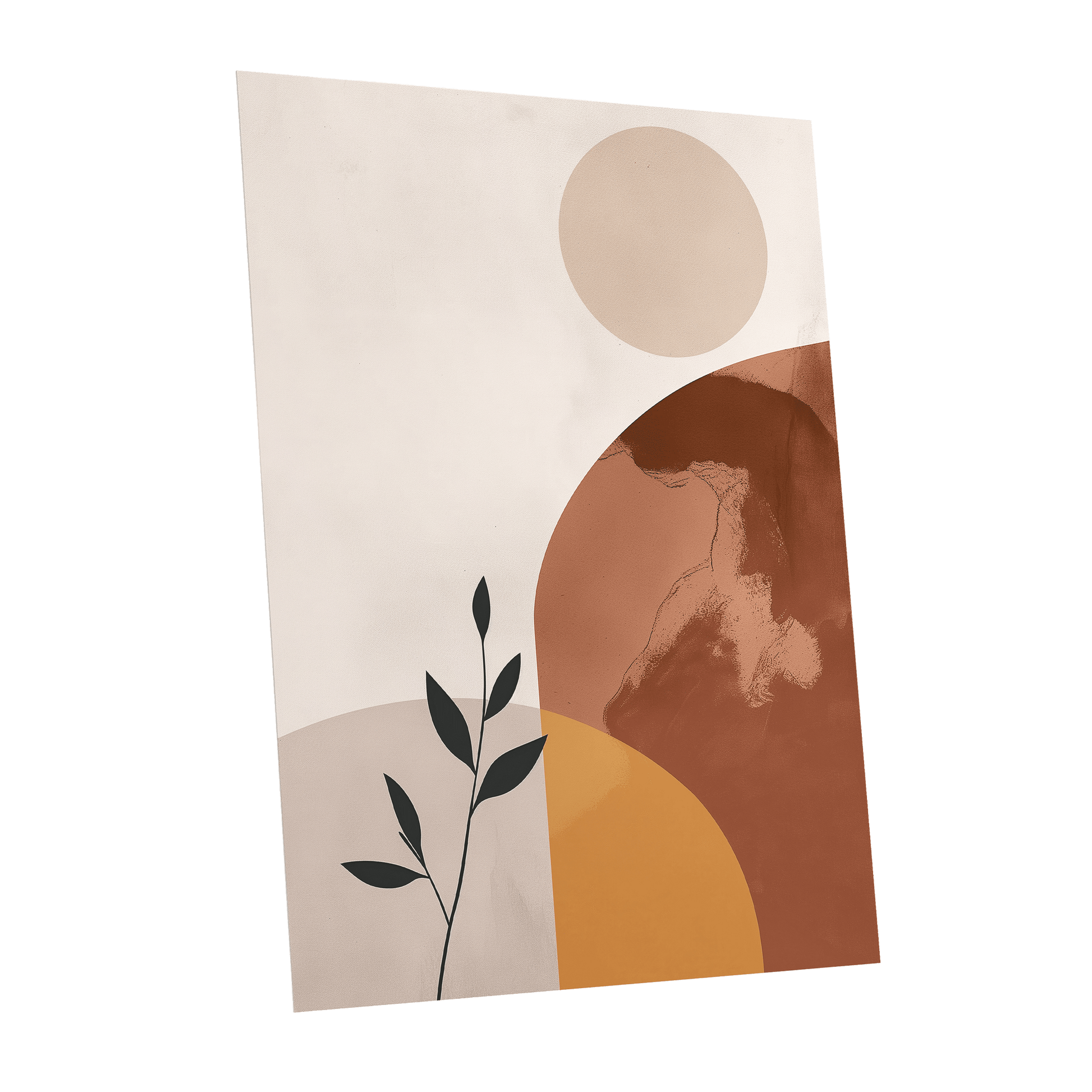 Terracotta Stillness, beige, brown, orange nature wall art shown as a unframed poster wall art print