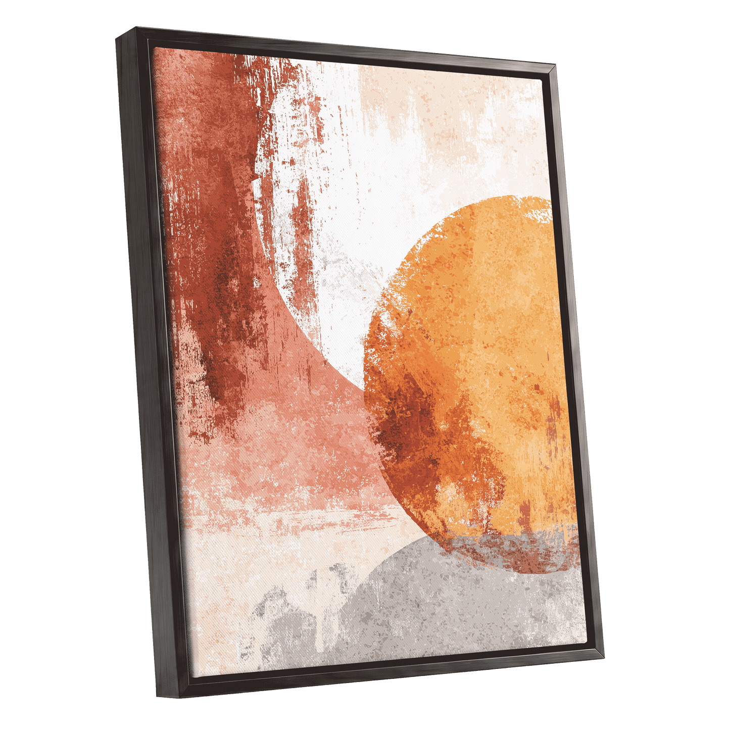 Terracotta Tides – black framed canvas option