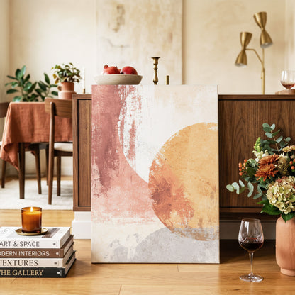 Terracotta Tides – canvas wall art in a styled interior, gallery view 2